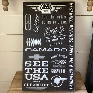 GM Wood Sign